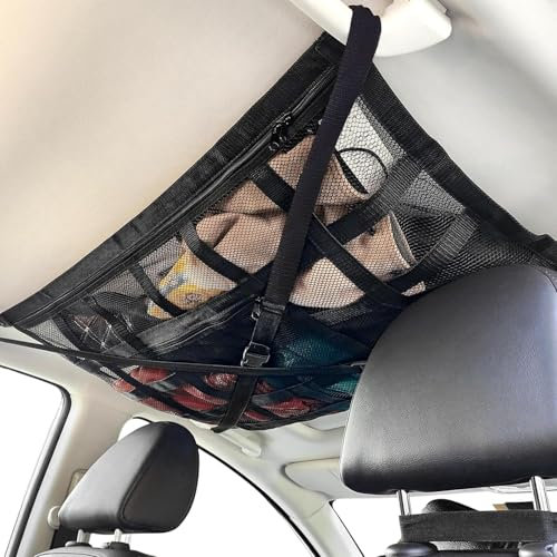 7WUNDERBAR - Rete bagagli per auto, copertura per bagagli, accessori da campeggio, per 4 braccioli, van, SUV, 90 x 65 cm (30 pezzi)