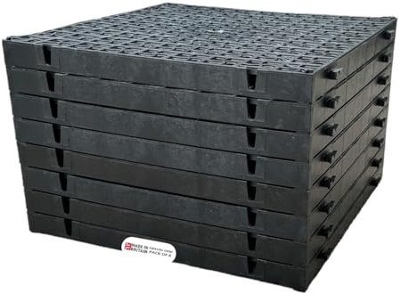 Plastic Gravel Grid x 4 (1m²) - Durable Driveway Mats for Lawn & Garden Path, Grass Stabiliser Gravel Grids, Plastic Grass Mats For Shed Base, Garden Grid Paver for Greenhouse, Deck, Grass Turf (4)