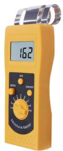 Humidimètre portable, Humidimètre bois numérique DM200W Plage de mesure 0% à 80% d'humidité du bois Portable instrument testeur d'humidité pour bois, bois de chauffage, bois de charpente