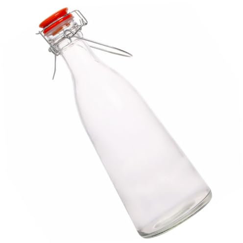 Amosfun Airtight Glass Swing Bottle Food Storage Bottle Secure Seal for Kitchen Pantry for Storing Spices Dry Goods