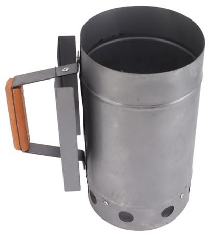 ANKROYU Grillkamin-Anzünder, Zink-Eisen-Legierung, Kamin-Holzkohle-Anzünder, Feueranzünder-Kamin, tragbarer Grill-Kaminanzünder für Outdoor-Kochen, Camping