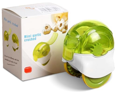 Ninnyi Garlic Press Crusher, Rolling Garlic Mincer Easy to Clean
