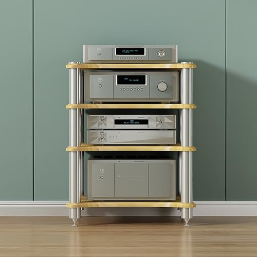 Genérico Soporte para estéreo, Soporte de Audio, Estante para Multimedia, Soporte para Consola de Videojuegos, Estante esquinero para Soporte de Medios AV, Estante para proyector, Torre de Soporte pa