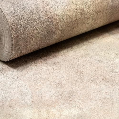 SOPHIE LAURENCE Brown Industrial Effect Textured Wallpaper with Green Tones Thick Vinyl Wall Panels Non-Pasted, Strippable, Washable for Living Room or Study Decor (Sample)