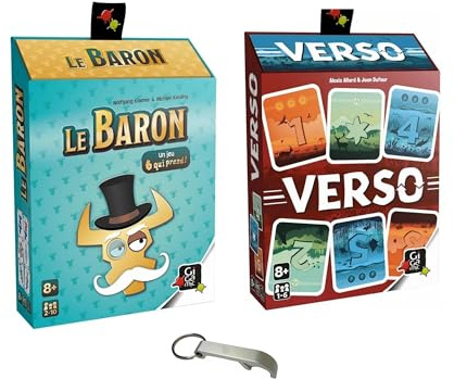 Blumie Shop Lot Verso et Le Baron Jeux de Cartes en Français avec 1 Décap