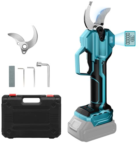 Akku Astschere, Bürstenlose Akku Gartenschere Kompatibel mit Makita 18V Akku, Öffnung 65 mm, Max 40 mm Schneiddurchmesser Akku BaumSchere mit Ersatzklinge für Baum Beschneiden(Ohne Batterie)