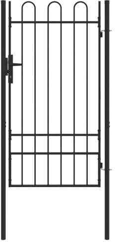 vidaXL Cancello per recinzione Grigio 100 x 175 cm