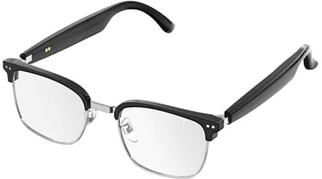 AI Smart Glasses, Bluetooth Glasses for Men Women Translation, Anti Blue Light Safety Glasses with Open Ear Speaker,Touch Control