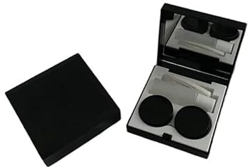 Contact Lens Cases,Contact Lenses Case Box 3pcs Elegant Lens Container Women DIY Contacts Case Men Color Contact Lenses Storage Box Portable Travel Set(Black)