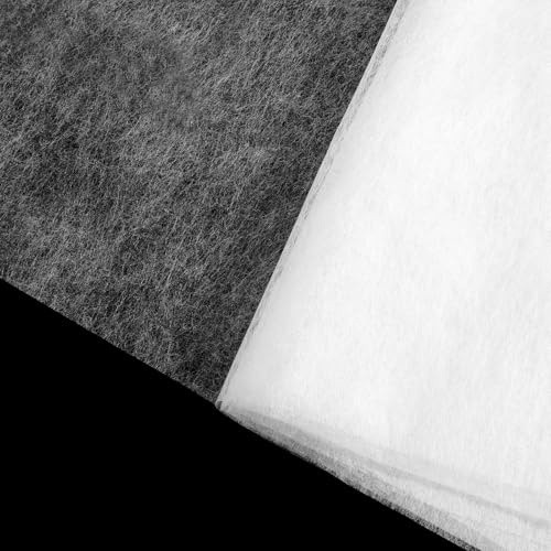 Bruislard Bügelvlies Stoff 150 x 200 cm Stoff Kleben Aufbügelbare Weiß Leichtes Bügeleinlage Vlies Einlagestoff Statt Nähen Dünnes Klebefolie für Nähhandwerk Klamotten Basteln Heimwerken Stickereien