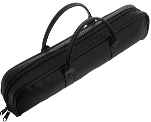 Baluue Borsa per 16 Fori per Flauto Traverso in Pelle Sintetica Custodia Protettiva Multifunzionale e Leggera Grande Capacità per Musicisti e Performance