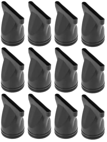 IWOWHERO 12 pezzi Ugelli Phon Neri Resistenti al Calore Beccucci Styling per Asciugacapelli Strumenti Parrucchiere Leggeri e Durevoli per Uso Professionale e Viaggio