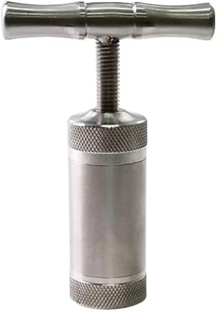 HhBdy Presse à Pollen, Presse Ail Robuste et Durable Compresseur de Pollen en Acier Inoxydable Compresseur d'épices aux Herbes épices Ail Poivre Sel Peut Utilisé Cuisine Camping (Argent)