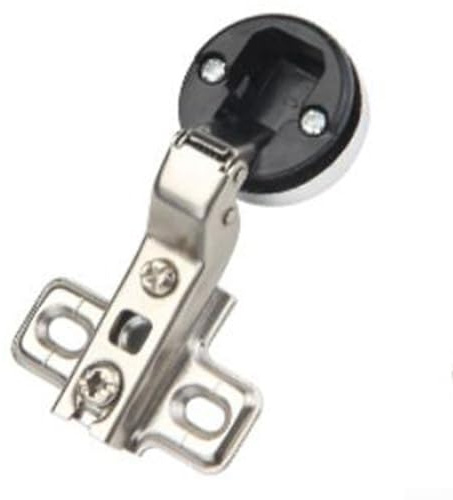 BlesConi Paquete de 2 bisagras de acero laminado en frío con cubierta para armario de cristal y puerta de armario, diámetro de copa de 35 mm