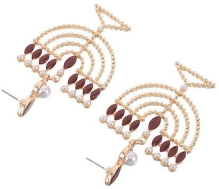 BESPORTBLE 1 paire de boucles d'oreilles Hanoukka en strass - Boucles d'oreilles pendantes en alliage de zinc avec motif chandelier - Bijoux d' scintillants pour les fêtes juives et les