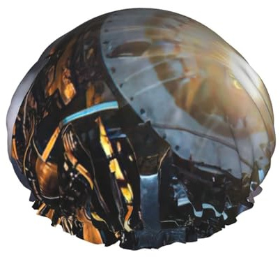 Cuffia da doccia con stampa treno a vapore, cuffia da doccia foderata per donne, riutilizzabile, cuffia da bagno impermeabile a doppio strato