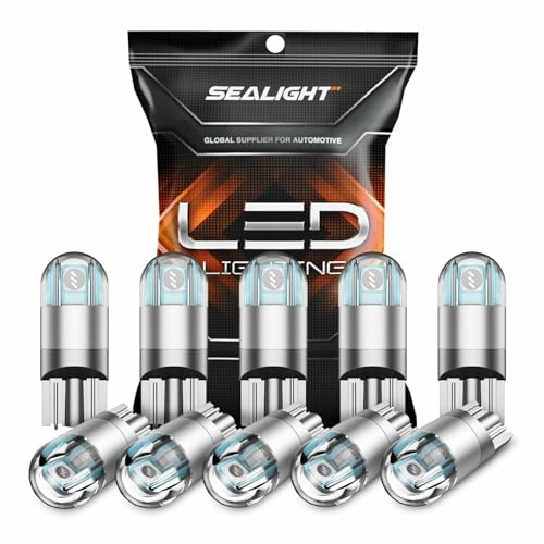 YONGYAO 10er Pack Birnen T10 W5W 2835 Innenraumbeleuchtung Begrenzungslicht Signallicht 60LM Instrumentenbeleuchtung-Blau