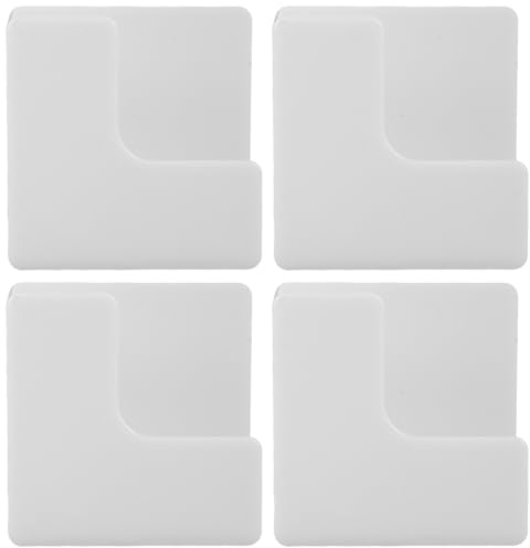 TOMETURE Set di 4 Supporti per Bilancia da Parete, Porta Bilancia Autoadesivo, Organizer salvaspazio per Bagno, Camera da Letto, Cucina, Colore Bianco.