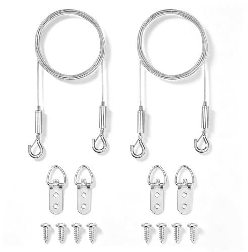 Juego de 2 cables ajustables para colgar cuadros