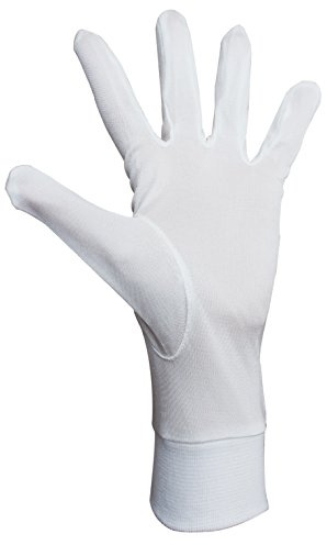 Jasmine Silk Pure Silk Gloves Thermal Liner Glove Inner Ski Bike Cycle Gloves (Small) Ivory