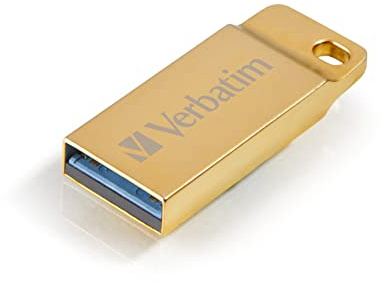 Verbatim Executive USB-Stick 64GB USB 3.2 Gen1 Metall Gold Speicherstick | Datenstick mit Schlüsselring für schnellen Datentransfer und langlebige mobile Datenspeicherung