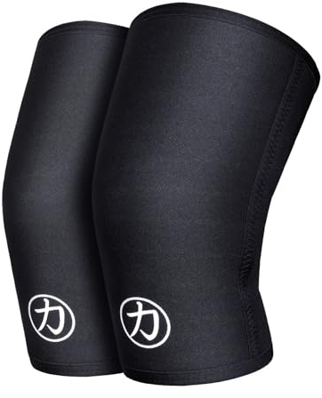 trength Shop Ginocchiere Powerlifting in Neoprene 5 mm + Borsa Trasporto, 1 Paio (S), Colore: Nero, Ginocchiere Uomo e Donna Resistenti, Palestra per Sport di Forza, ECC.