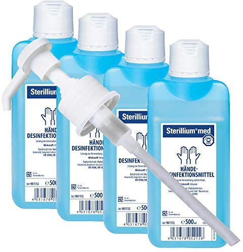 Medi-Inn Dosierpumpe + 4 x 500 ml Händedesinfektion Sterillium med