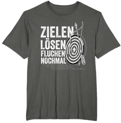 Bogenschießen Zubehör & Bogenschützen Sportbogen - Erwachsene, Bogensport-Interessierte, Outdoor-Enthusiasten - Unisex - Kurzarm - Schwarz - S - T-Shirt