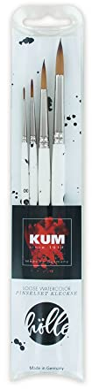KUM 5143716 - Pinselset Frau Hölle, Loose Watercolour, 4 Pinsel Kleckse