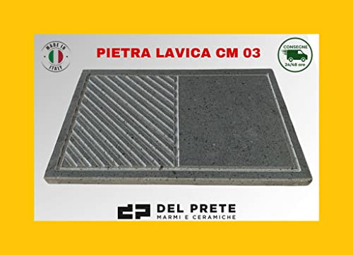 PIETRA LAVICA PER BARBECUE OLLARE GRIGLIA REFRATTARIA spessore 3cm ARTIGIANALE (70 x 40 cm 03)
