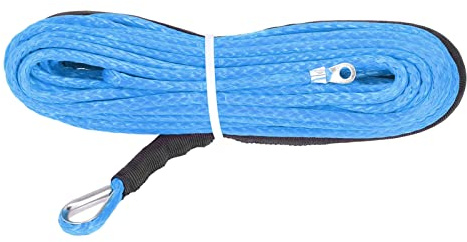 Cavo per verricello, di traino ATV in fibra sintetica resistente ai raggi UV 4,8 mm x 15 m per rimorchio per UTV(blu)