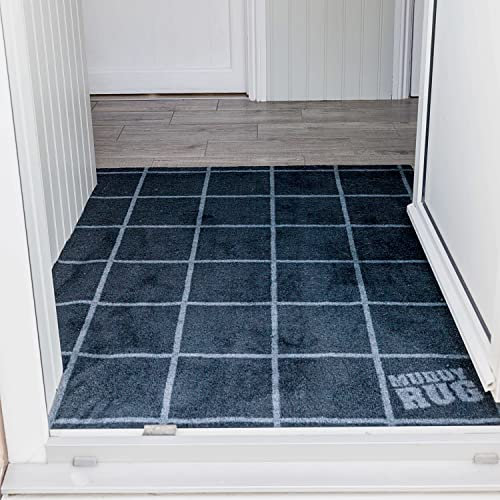 Pet Rebellion Cut-To-Size Absorbent Door Mat | Machine Washable, Non-Slip Floor Protection Runner| Easy to Trim with Scissors | 1.33 x 1.33m Roll (Black)