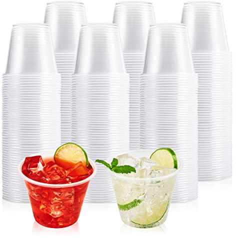 Lilymicky 600 Pack 9 oz Disposable Clear Plastic Cups, 9 Ounce Party Cups for Cocktail, Parties, Picnics, and Events