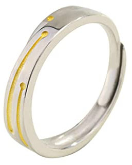 Aotiwe Partnerringe 925 Silber, Freundschaftsringe Beste Freundin Meteor Silber Gold mit Weiß Rundschliff Zirkonia