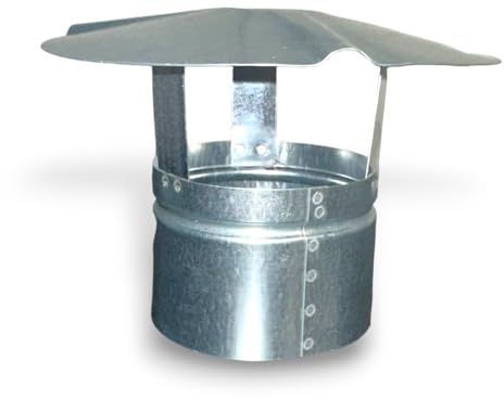Briconess.com Fumaiolo comignolo Fisso a Cappello zincato - Diametro 14 cm