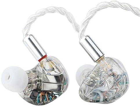 LINSOUL Kiwi Ears Orchestra Lite Performance Custom 8BA In-Ear Monitor IEM mit Abnehmbarem 4-adrigem 7N Sauerstofffreiem Kupfer OFC Kabel, Handgefertigter Faceplate(Klare)