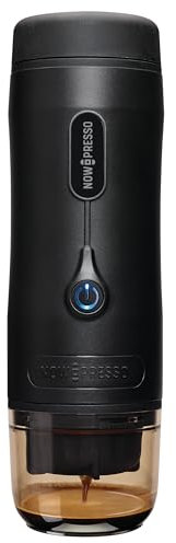 NowPresso Portable Espresso Machine, Compatible with Nespresso Pod Capsules and L'OR Espresso Aluminum Capsules, Dual Heating Element, Battery Powered Coffee Maker with USB Charging Cable