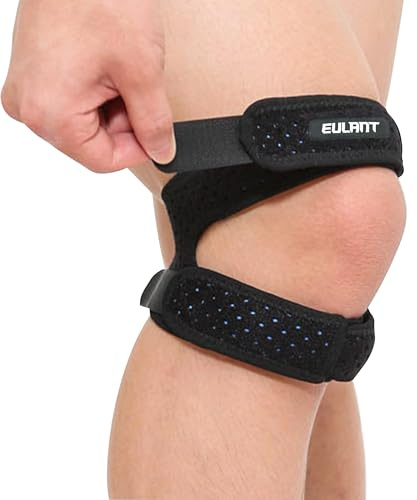 EULANT Rodilleras Adjustable, Correa de Soporte del Tendón Rotuliano,Cinta Rotuliana, Rodilleras Deportivas Compresión para Correr Saltar Tenis Gym Voleibol Artritis Tendinitis