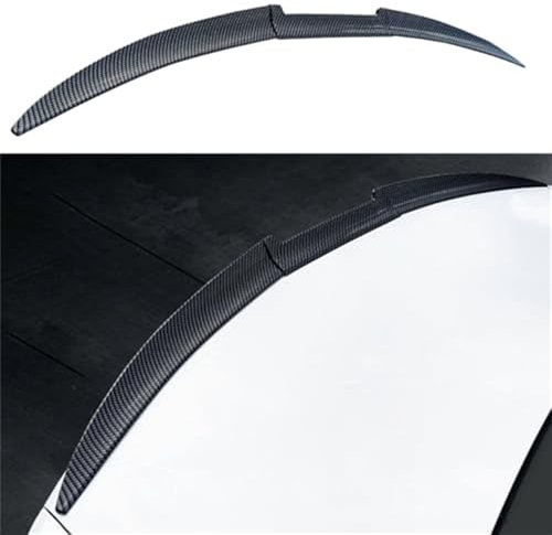XIUDAM Auto Heckspoiler Spoilerlippe für BMW Serie 1 Series 1er E82 E88, Kofferraum Heck Spoiler Heckflügel Kofferraumspoiler Lippe Rear Spoiler Outer Lip Zubehör,B/Carbon-Fiber-Black