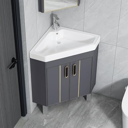 Eckwaschbecken fürs Badezimmer, bodenstehend, Eckwaschbecken für die Wandmontage, Eckwaschbecken aus Keramik, Eckwaschtisch fürs Badezimmer, Eckwaschtisch fürs Badezimmer mit Waschbecken, Ec
