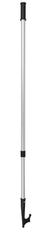 Grcfumo Teleskop-Bootshaken, Teleskop-Kompakt-Bootshaken, verstellbare Teleskop-Aluminiumstange mit ergonomischem Griff für Marineschiff-Yachten (2 Steps: 121.9‑218.4cm/48‑86in)