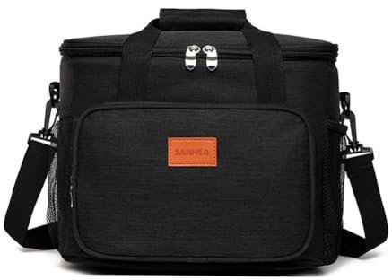 GreatRise Isolierte Kühltasche, 6L/16L/26L Lunchtasche Tragbare Thermotasche Picknicktasche Klein Isoliertasche Kühlbox mit Abnehmbarer Verstellbarer Schultergurt für Reisen Wandern Picknick 26L