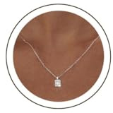 Collier Femme,Collier Femme Argent Plaqué,Pendentif Diamant Dainty, Ras de Cou Argent Élégant, Bijoux en Argent 925,Collier en argent Ras de Cou Dainty pour Cadeau pour Fille Créativité 40+5cm