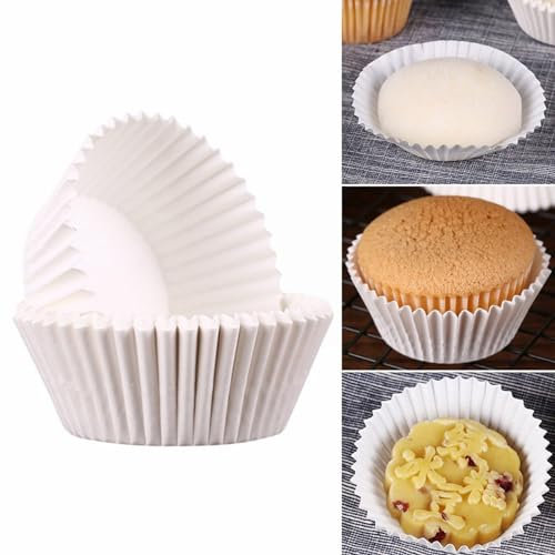 Stampo per Ciambelle 100 Pezzi Di Pasta Per Torta Snow Kitty Bicchieri Di Bicchieri Di Fondo Per Torta Piccola (White, One Size)