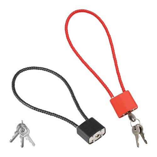 2 Piezas Candado Cable Acero, Candados de Cable de Alambre Deformables
