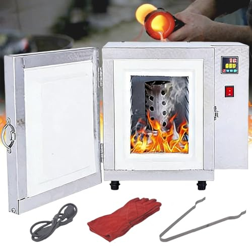 Ostreemaner Forno per Ceramica 1500 W, Forno Elettrico Fusione, Temperatura Massima 800°c, Struttura a 3 Strati Rinforzata, Riscaldamento a Temperatura Costante E Display Digitale in Tempo Reale
