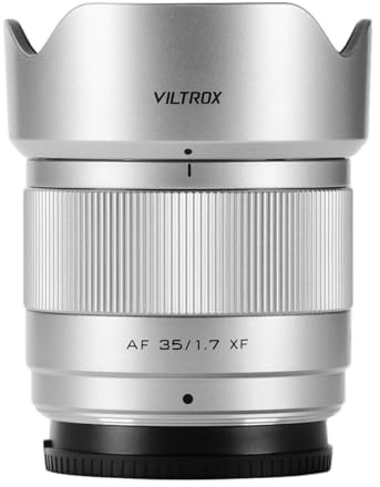 VILTROX 35mm f1.7 XF, AF 35mm f/1.7 Air pour Monture Fuji X, Objectif APS-C à Mise au Point Automatique pour Fuji X-T10 X-T2 X-T20 X-T3 X-T4 X-H2 X-T200 X-T30 X-PRO2 X-S10 X-S20 X-M5, Argent