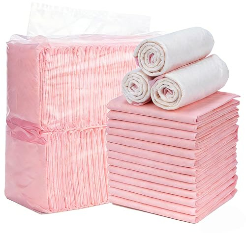 100 Stück Baby Wickelunterlage Einweg, Betteinlagen Einweg, 33 × 45 cm, Saugfähige Inkontinenzunterlage, Weiche Baby Changing Mat für Unterwegs, für Senioren oder Kinder, Erwachsene
