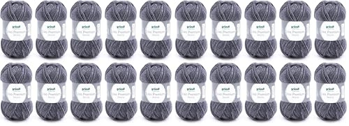 Gründl Lisa Premium Jeans - Filato per maglieria e uncinetto (carattere morbido e simile alla lana, lavabile in 100% poliacrilico, 50 g/133 m, spessore ago: 3,5-4,5, 10 gomitoli da 50 g)