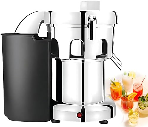 QIUNAOZI Extractor de Jugo Comercial de 110 V/220 V, máquina extractora centrífuga para Hacer Jugo, 2800 RPM, Uso Continuo Durante 30 Minutos, para Frutas y Verduras